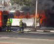 אוטובוס עלה באש באשדוד