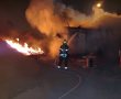 שריפה פרצה בקראוון מגורים באשדוד - כוחות כיבוי פעלו במקום
