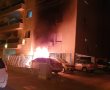רכב עלה באש ברחוב ז'בוטינסקי