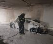הלילה: רכב עלה באש בחניון תת קרקעי ברובע ט"ז