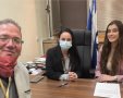 יופדוב בלשכתה של ח"כ אלינה ברדץ'-יאלוב. צילום באדיבות המרואיינת