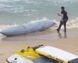 מיכל דלק של מטוס קרב נפלט לחוף מי עמי באשדוד